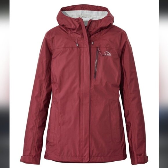 L.L. Bean Burgundy Trail Model Rain Jacket Size XL - Picture 6 of 14